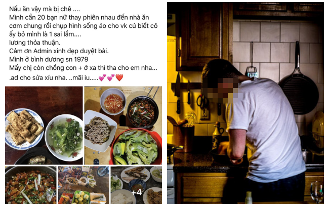 Chồng lên mạng khoe mâm cơm tự tay chuẩn bị, tìm 20 bạn nữ đến ăn cùng để dằn mặt vợ cũ-1