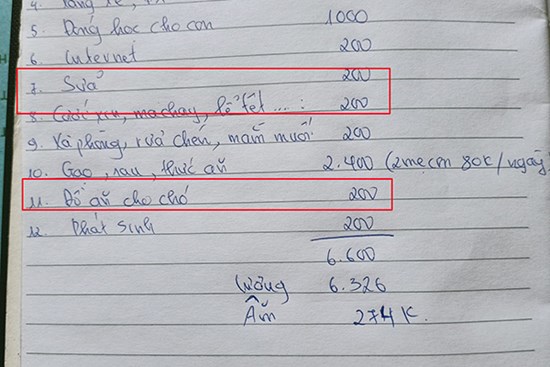 Single mom Hải Dương chia sẻ bảng chi tiêu 1 tháng gây tranh cãi vì khoản nào cũng thấy vô lý đùng đùng