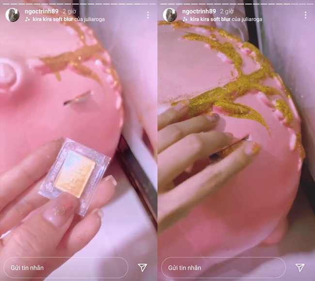 Tròn mắt xem Ngọc Trinh cho heo đất ăn từng miếng vàng-2