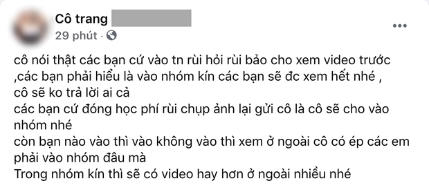Xuất hiện cô Trang siêu 3 vòng tự xưng... cô giáo, công khai mở lớp học khiêu dâm livestream khoe thân phản cảm thu học phí 300 nghìn/tháng-4