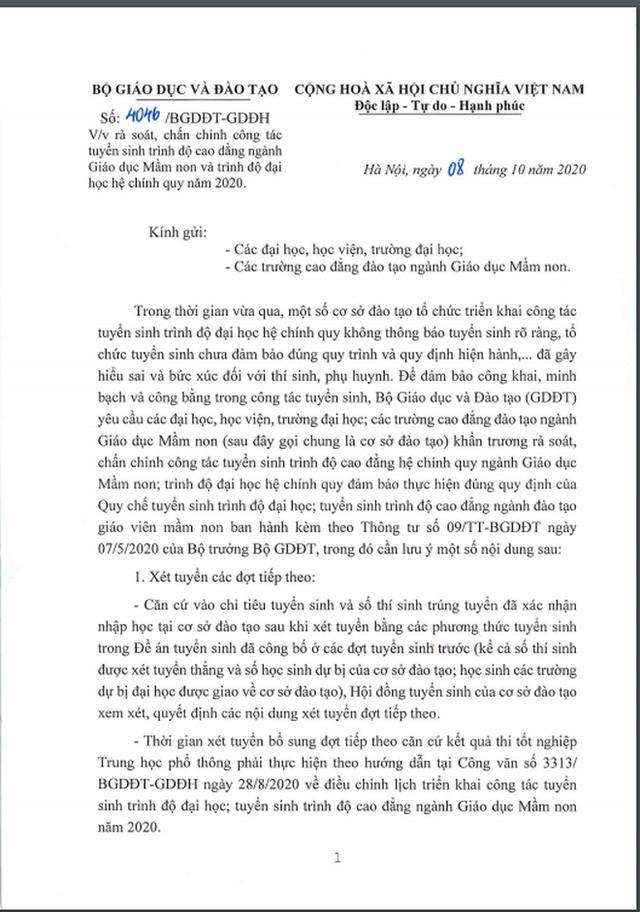 Bộ GD-ĐT chỉ đạo khẩn về vụ việc lật kèo tuyển sinh ở Đại học Thăng Long-1