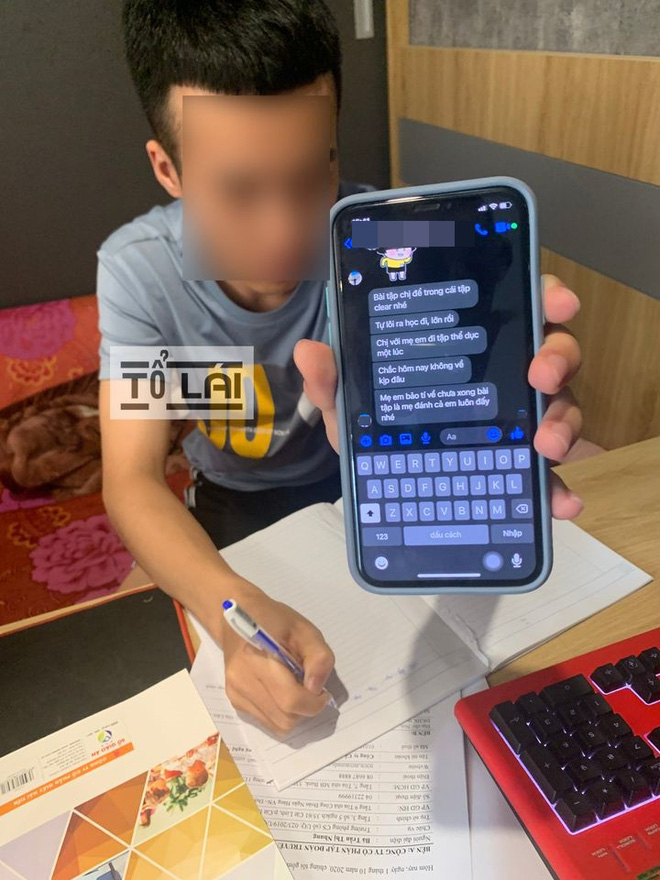 Anh trai phải kèm em học bài vì mẹ rủ nữ gia sư đi đánh ghen, tin nhắn dặn dò còn bá đạo hơn-1