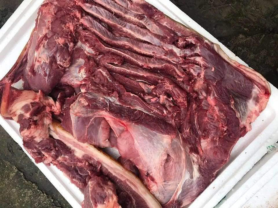 Nhà giàu cuối tuần về bản, bỏ chục triệu mổ con lợn rừng ăn dần-5