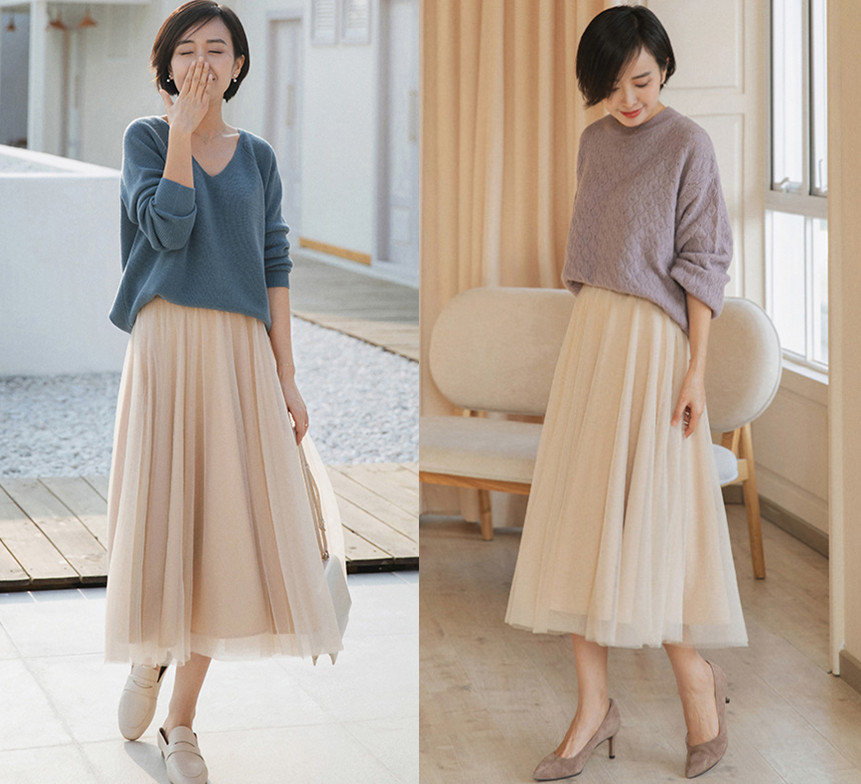 Chân váy xếp ly chính là bảo bối mặc đẹp cho nàng công sở, đã dễ diện còn không bao giờ lỗi mốt-11