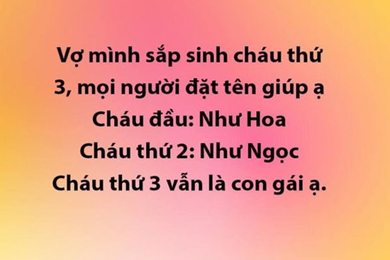 Ông bố nhờ cư dân mạng đặt tên cho con, nhận được kết quả mà 