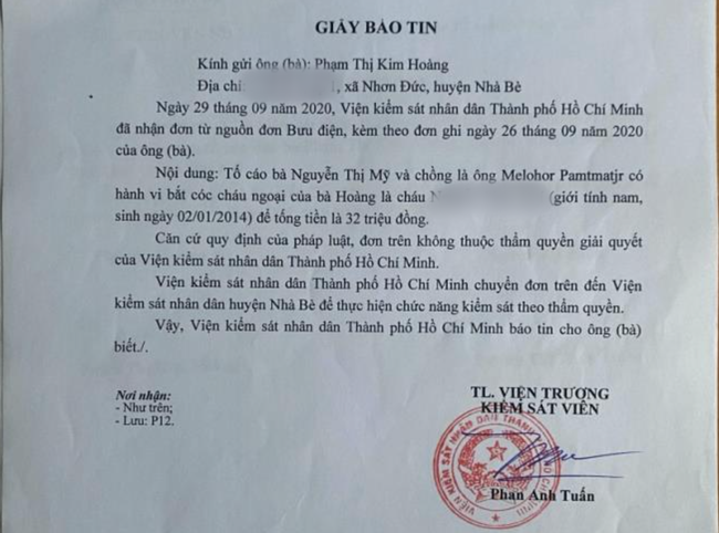 Thực hư sự việc bà ngoại tố 2 người nhận giữ trẻ rồi bắt cóc không trả, đòi 32 triệu đồng mới cho chuộc cháu về-1