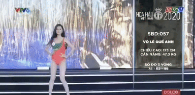 Khoảnh khắc thót tim” của thí sinh trong phần trình diễn bikini tại đêm Bán kết Hoa hậu Việt Nam 2020-1