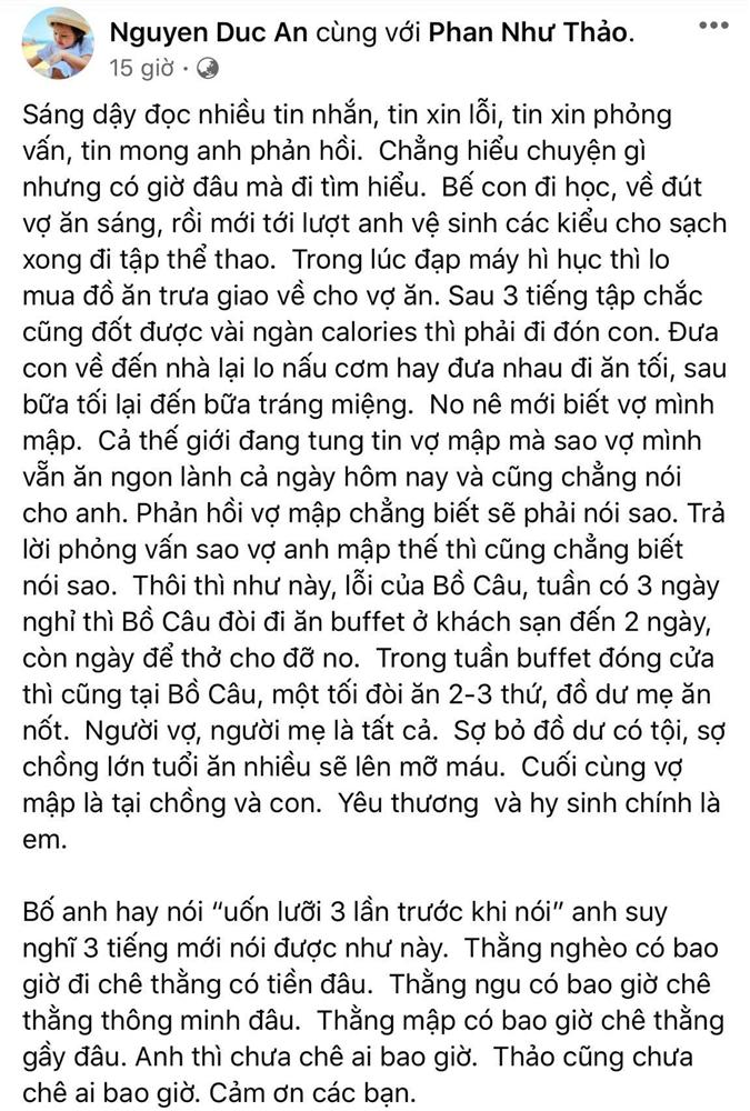 Phan Như Thảo bị chê ngoại hình, chồng đại gia quyết tiết lộ nguyên nhân thực sự khiến vợ không thể giảm cân-1