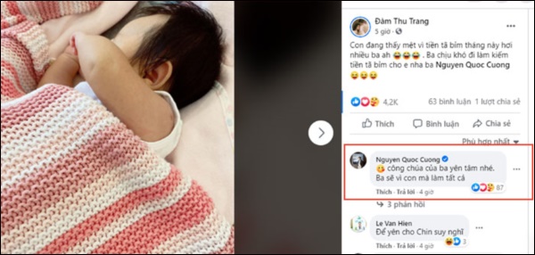 Lấy chồng đại gia như Đàm Thu Trang cũng than nuôi con tốn tiền tã bỉm, Cường Đô La có ngay động thái đúng chuẩn ông bố của năm-2