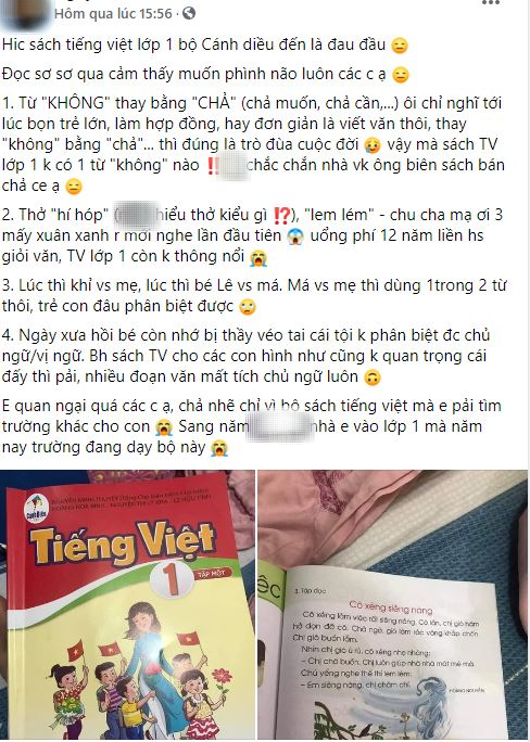 Là phụ huynh có con học lớp 1, tôi thấy nhiều cha mẹ chê SGK thậm tệ và ước con được học giống ngày xưa, các vị đang muốn kéo lùi giáo dục về 30 năm trước sao?-2