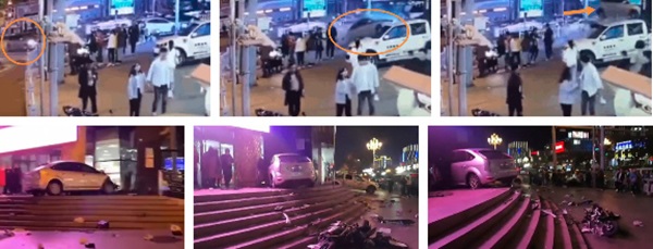 Khoảnh khắc kinh hoàng: Nữ tài xế không bằng lái bay thẳng vào toà nhà ven đường, hiện trường tan nát khiến nhiều người hoảng loạn-2