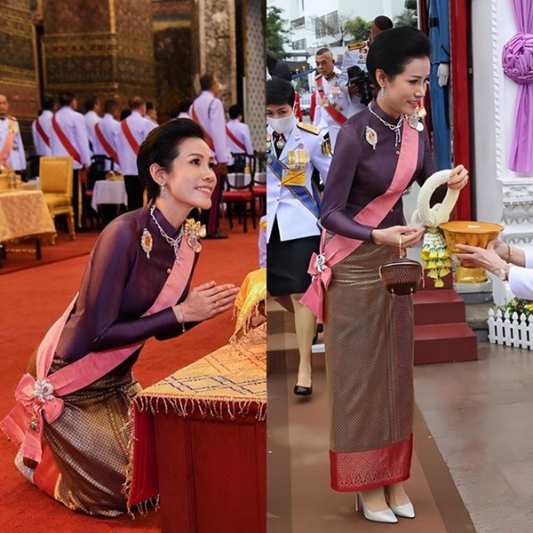 Khoảnh khắc Hoàng quý phi Thái Lan cúi chào hành lễ trước Hoàng hậu Suthida và thái độ của cả hai thu hút sự chú ý-4