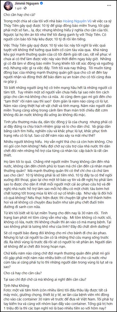 Thắc mắc quy trình làm từ thiện của Thủy Tiên, ca sĩ hải ngoại - Jimmii Nguyễn nhận về rổ gạch đá-4