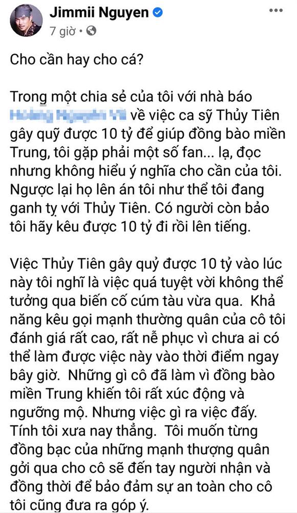 Jimmii Nguyễn lên tiếng sau khi bị ném đá vì phát ngôn nhắc chuyện từ thiện của Thủy Tiên-5