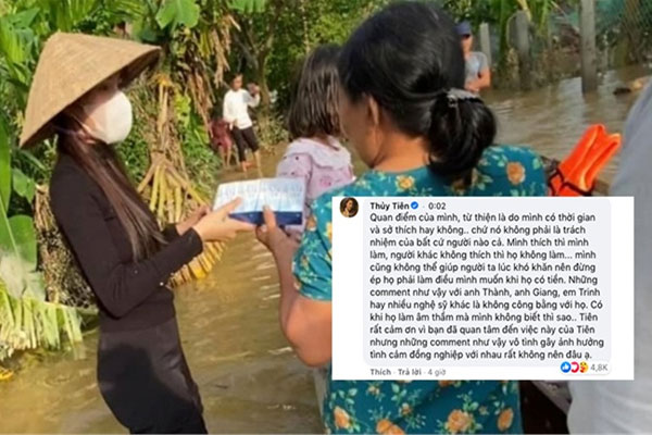 Ngọc Trinh chính thức lên tiếng nói rõ quan điểm khi bị réo tên so sánh với Thủy Tiên trong việc cứu trợ miền Trung-6