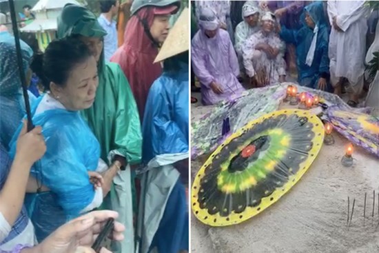 Nhiều người dân tiễn đưa 2 mẹ con người phụ nữ bị nước lũ cuốn trôi ở Huế: Ngoài trời vẫn mưa...
