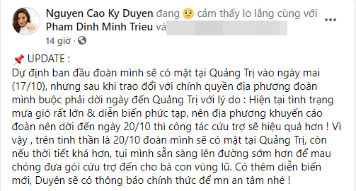 Hoa hậu Kỳ Duyên chê cư dân mạng thiếu hiểu biết” khi bị trách móc: Đi từ thiện mà sợ mưa gió thì ở nhà cho khỏe”-1