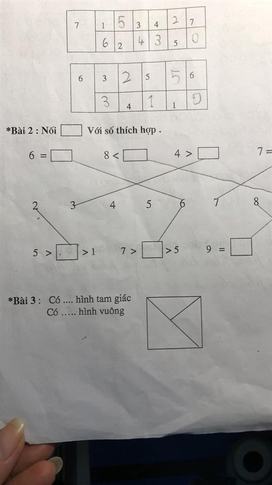 Con gái đếm 4 tam giác nhưng bị gạch sai, người mẹ chất vấn giáo viên liền nhận về lời giải tâm phục khẩu phục-1