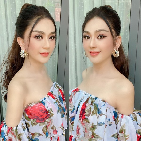 Tô vẽ càng kỹ, Lâm Khánh Chi lại càng trông như tượng sáp với gương mặt đơ cứng-6