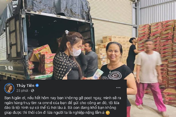 Thủy Tiên bức xúc quyết đòi lại số tiền từ thiện trao cho bà con vùng lũ bị một người phụ nữ ăn chặn”-3