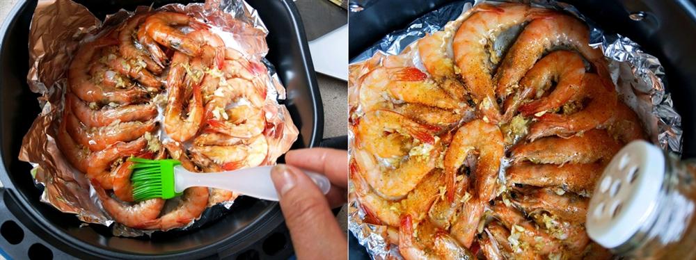 Dùng nồi chiên không dầu làm tôm chiên muối tiêu thơm phức cực ngon-3