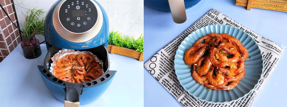 Dùng nồi chiên không dầu làm tôm chiên muối tiêu thơm phức cực ngon-4