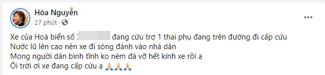 Hòa Minzy van nài vì bị ném đá vỡ kính ô tô trong lúc đưa sản phụ đi cấp cứu ở Hà Tĩnh-1