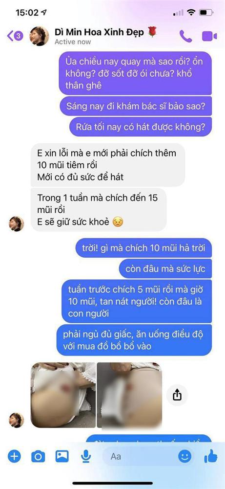 Hoà Minzy phải tiêm 10 mũi thuốc sau nhiều ngày dầm mưa đi cứu trợ, xót xa vì vòng 3 rướm máu-2