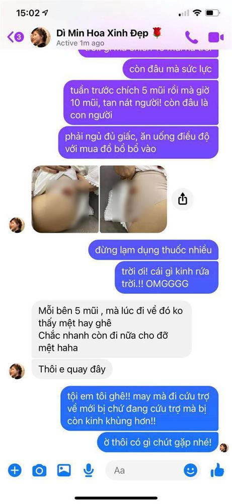 Hoà Minzy phải tiêm 10 mũi thuốc sau nhiều ngày dầm mưa đi cứu trợ, xót xa vì vòng 3 rướm máu-3