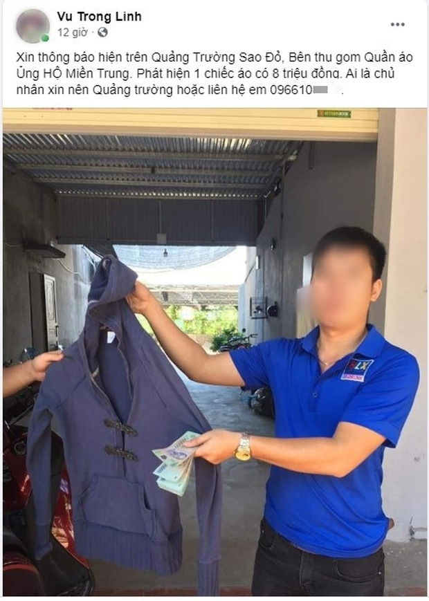 Phát hiện 8 triệu đồng trong chiếc áo cũ được đem đi ủng hộ, đoàn từ thiện có hành động đẹp khiến ai cũng nể phục-4