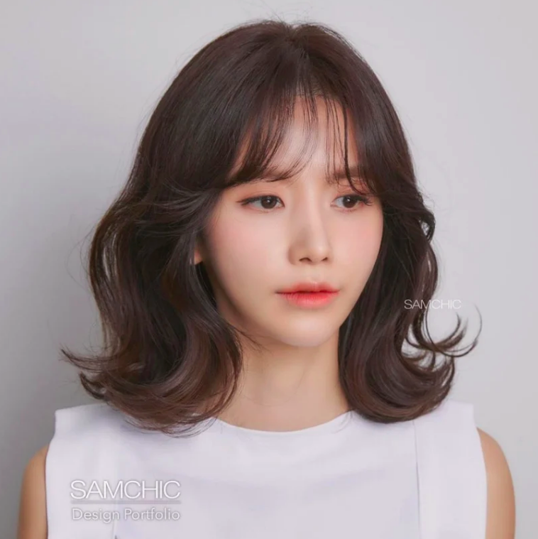 Kiểu tóc mái dành cho những nàng có lông mày thưa thớt, ngắn một mẩu-6