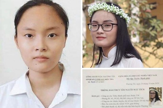 Vụ nữ sinh Học viện Ngân hàng mất tích bí ẩn: Tìm thấy cặp sách và các giấy tờ, triệu tập 1 người đàn ông