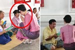 Hoàng hậu Suthida gây chú ý với biểu cảm khác lạ khi Hoàng quý phi Thái Lan quỳ rạp dưới chân Quốc vương-9