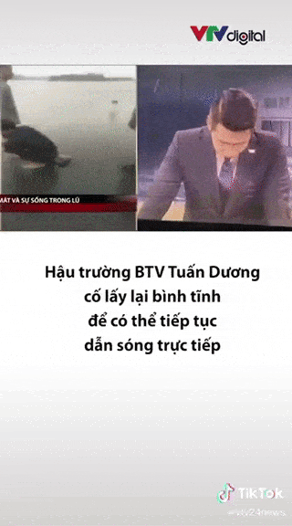 VTV hé lộ cảnh hậu trường dữ dội hơn trên sóng khi BTV Tuấn Dương phải tự đấm tay lấy lại bình tĩnh sau cơn nghẹn ngào mới tiếp tục được chương trình-2