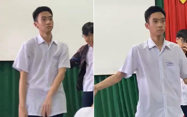 Chỉ là biểu diễn văn nghệ ở trường nhưng nam sinh lại gây sốt vì biểu cảm khó ở từ đầu đến cuối, đố ai xem mà nhịn được cười-2