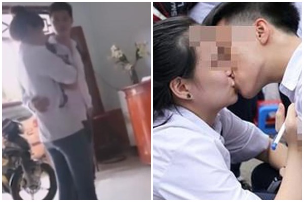 Đỏ mặt với hành động hôn nhau của cặp đôi ngay bàn đầu lớp học, cư dân mạng khóc thét: Uống thuốc tàng hình hết rồi hay sao?-2