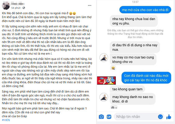 Mới chót giơ tay thị uy với vợ đã bị mẹ đẻ đuổi ra khỏi nhà, thanh niên tội nghiệp” than thở: Con đẻ mà cứ như con ghẻ thế này!”-1