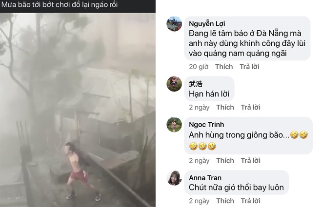 Sự thật về clip người đàn ông ngăn bão số 9 trên mạng xã hội-1