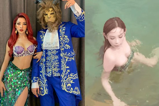 Sao Việt hóa trang Halloween: Chi Pu hở bạo, nhưng độ gợi cảm lại thua xa Huyền Baby khi cùng tạo hình nhân vật nàng tiên cá