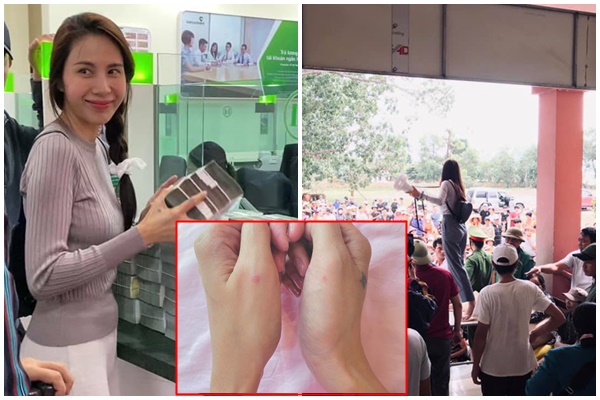 Thủy Tiên dừng phát tiền vì thấy người nhận cứu trợ đeo vàng-3