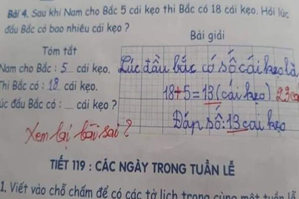 Đề bài: Có 4 nhà, mỗi nhà có 4 con thỏ. Hỏi tổng cộng có bao nhiêu con, đáp án 16 là sai?-3