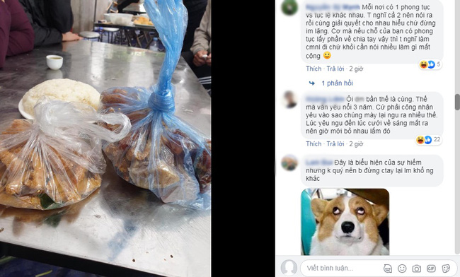 Đi ăn giỗ nhà bạn thân của người yêu, anh chàng tìm hẳn bao to bỏ đồ thừa mang về khiến cô người yêu mất mặt đòi chia tay, dân mạng tranh cãi về chuyện đúng hay sai?-2