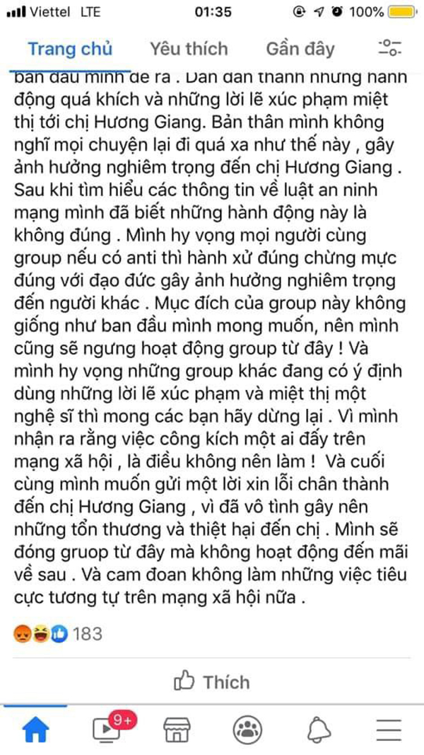 Xôn xao Hương Giang ép hội nhóm anti-fan phải đóng cửa?-2
