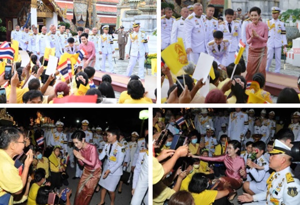 Hoàng hậu Suthida gây chú ý với biểu cảm khác lạ khi Hoàng quý phi Thái Lan quỳ rạp dưới chân Quốc vương-8