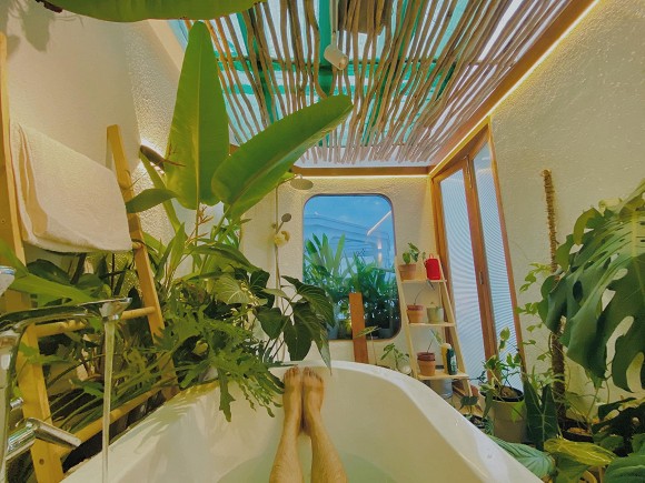 Góc vườn xanh mướt bên trong biệt thự của Trịnh Tú Trung-13