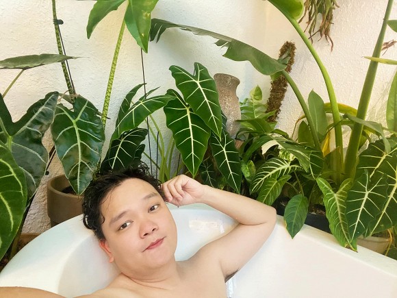 Góc vườn xanh mướt bên trong biệt thự của Trịnh Tú Trung-15