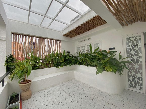 Góc vườn xanh mướt bên trong biệt thự của Trịnh Tú Trung-18