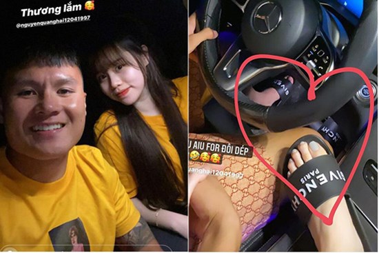 Mới tháng trước, Huỳnh Anh khoe dép đôi trên xe Mercedes mà nay đã bị tố 'cắm sừng' Quang Hải?