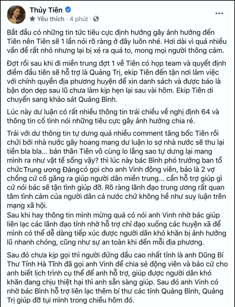 Thủy Tiên tung bằng chứng: Vui lòng đừng chửi rủa và quy chụp để chúng tôi làm việc’-5
