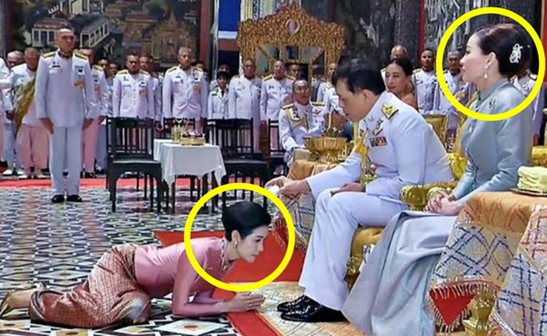 Clip Hoàng hậu Suthida ngó lơ Hoàng quý phi Thái Lan khi chạm mặt gây sốt, dân mạng bàn tán về chi tiết trên trang phục của bà-1